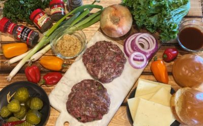 Spicy Green Onion Axis Burgers